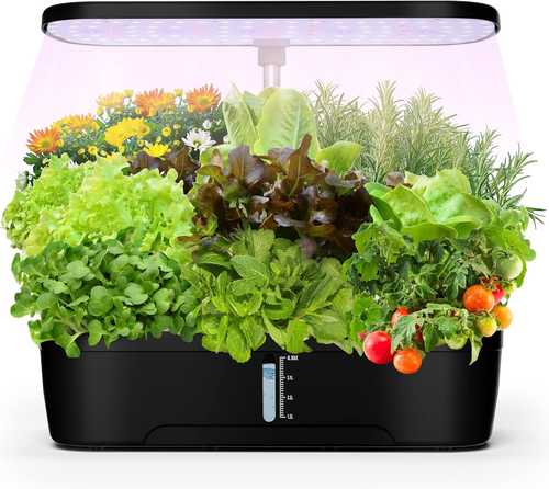 Indoor Garden Hydroponics Growing System12 Pods, Indoor Herb Garden with LED Ful