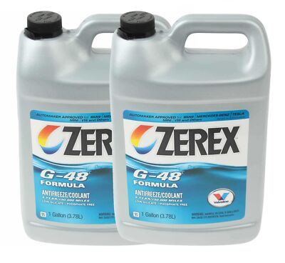 Zerex Coolant 2 Gallons Antifreeze Blue 48 2 x 1 Gal for BMW Dodge Volvo Mini LR