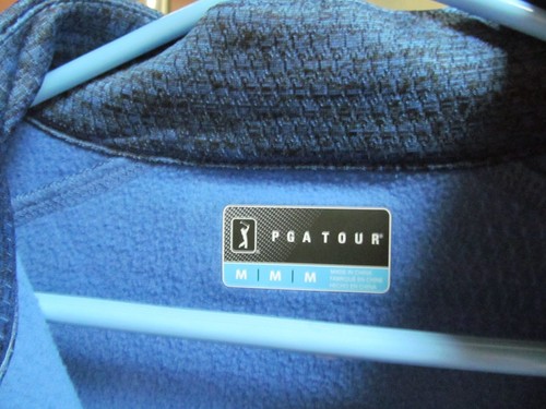 NWOT PGA TOUR Fleece Lined 1/4 Zip Jacket ~ Dark Blue Grouper Heather ~ Size M - Picture 3 of 6