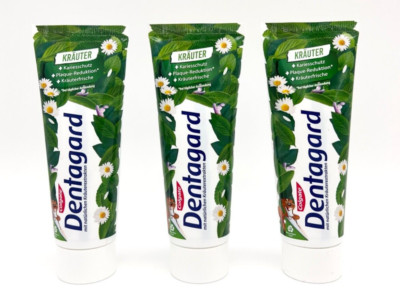   Zahncreme Tube Colgate Dentagard Zahnpasta Kräuter 3x 75ml  