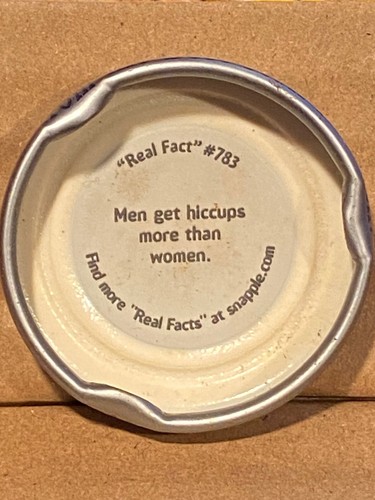Snapple Real Fact Cap #783 *Pre-Owned w/Minor Wear* cc1 - Picture 2 of 3