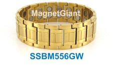   SUPER WIDE   Magnetic Gold Men's stainless steel link bracelet 5000 Gauss