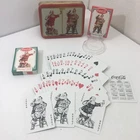 Vintage VTG COCA COLA NOSTALGIA CHRISTMAS TIN 1994 Bee Playing Cards SANTA CLAUS