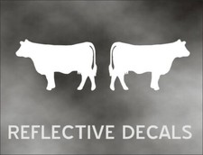 2X Reflective Decal Sticker Hereford Cattle Dairy Cow for farm truck trailer W