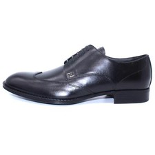 Versace Derby Oxford Loafers Black Leather $950+ Men's Size 40 EU / US 7