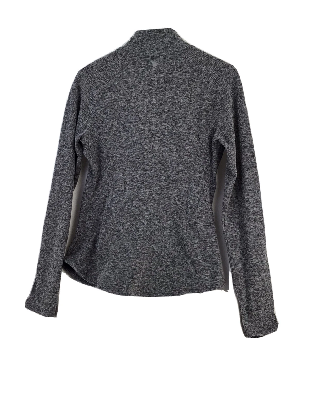 yogalicious lux heather flared bottom fitted full zip jacket