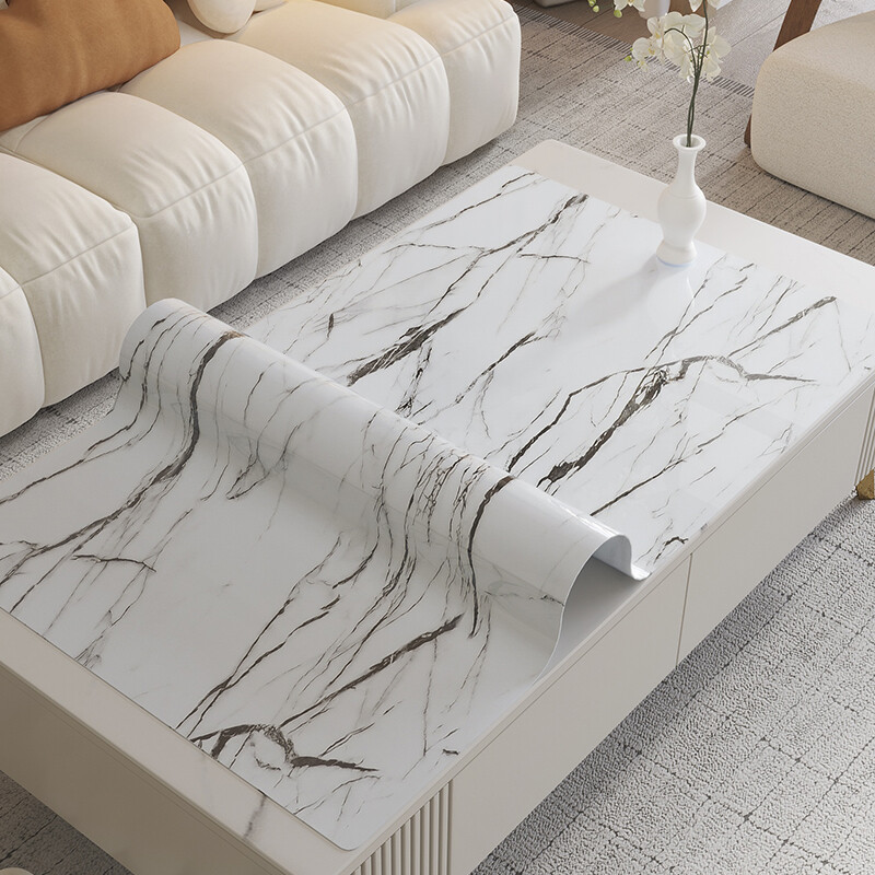 Alfombra de mesa de centro de PVC impermeable alfombra lavable mantel de vidrio suave protección