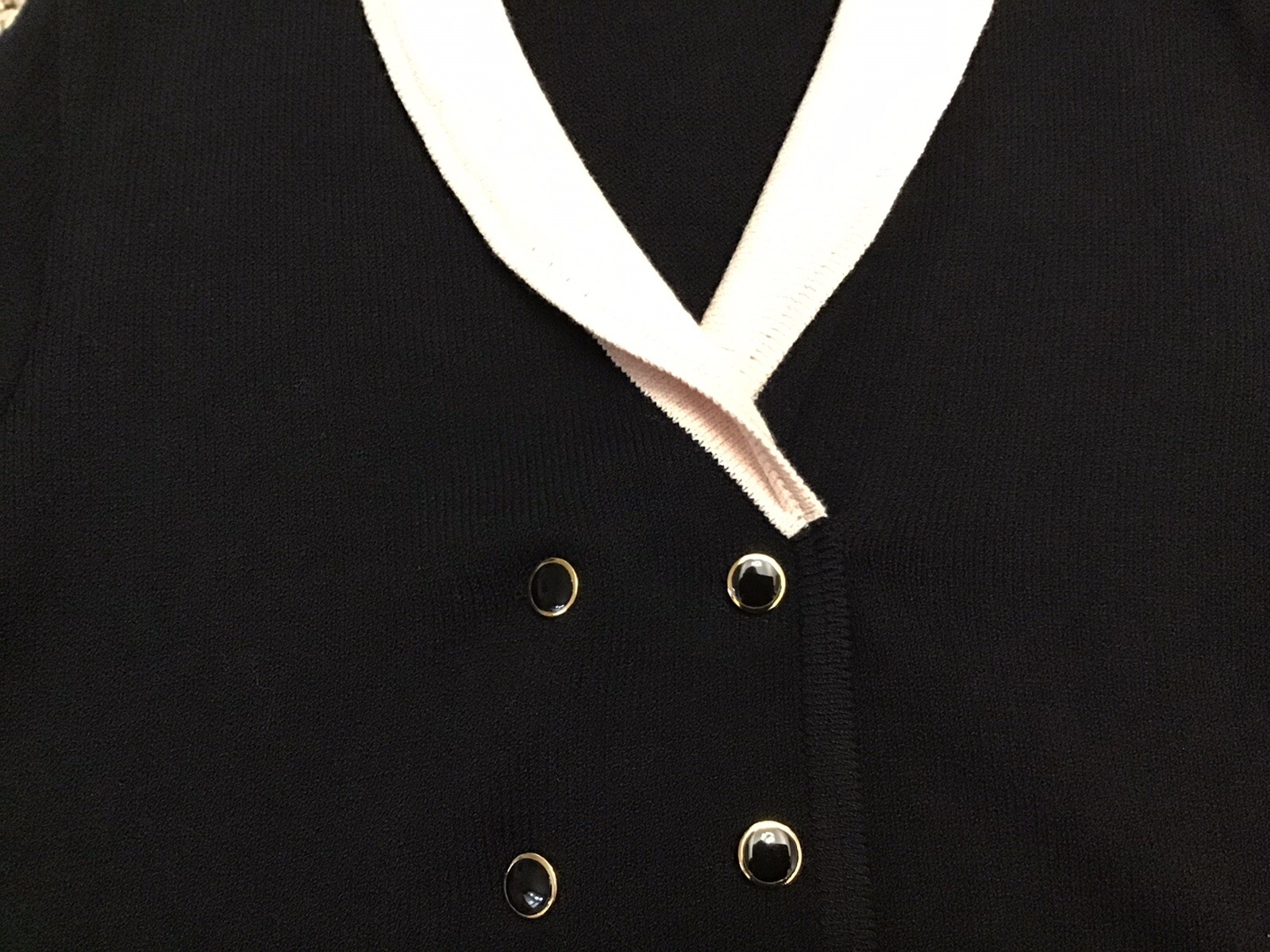 ST JOHN Knit SJK Black Light Pink Knit Blazer Jacket Sz 14 Suit coat