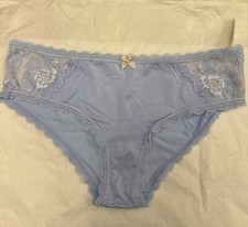Victoria's Secret Dream Angels Hiphugger Medium Baby Blue Lace Soft Satin NWT