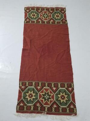 Antique Swedish Skani Scandinavian Hand Woven Tapestry 57x24 inches