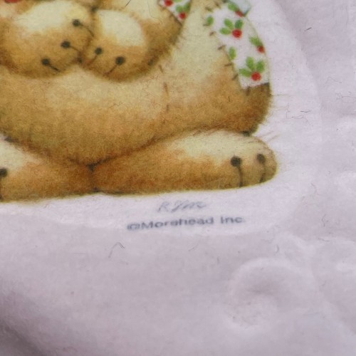 Vintage Felt Ruth Morehead Christmas Stocking Teddy Bear Bow Holly Berry T - Picture 3 of 8