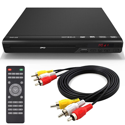 DVD Player All Region Free DVD CD Disc Player AV Output USB Remote Control A7Y7