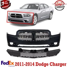 Front Bumper Cover Fascia & Grille Assembly Kit For 2011-2014 Dodge Charger