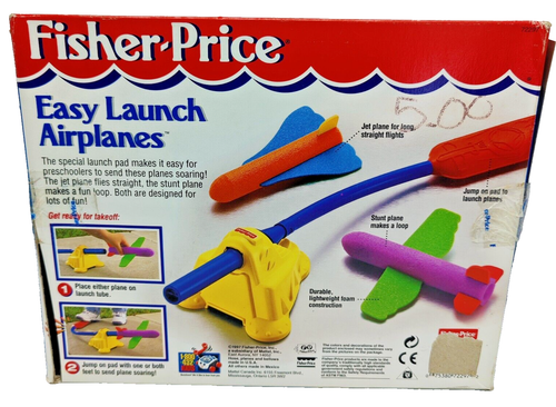 Vintage 1997 Fisher Price Easy Launch Airplane Model #72297 w/Instructions NEW - Picture 7 of 10