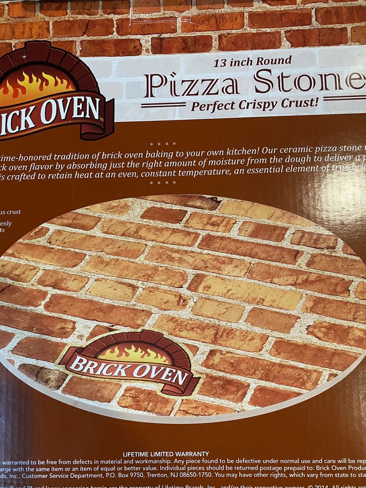Brick Oven Pizza Baking Stone 13" Brick Oven Professional
Opens in a new window or tab