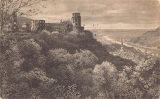 L016 Germany 1927 Heidelberg von der Terrasse gesehen Castle vintage postcard
