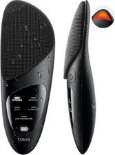 COSLUS Face Scrubber Facial Cleansing Brush: Silicone Portable Black