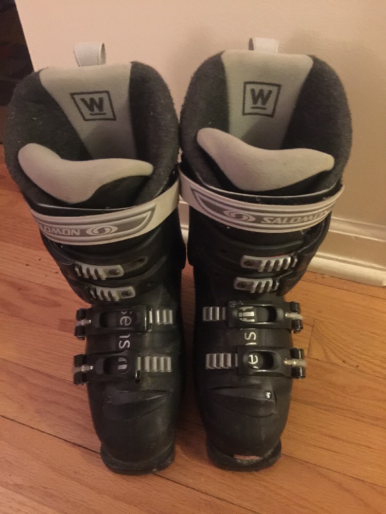 Scarponi da sci Salomon Performa 4.0. Taglia 23 5 (donna 6) nero usatoatamente
