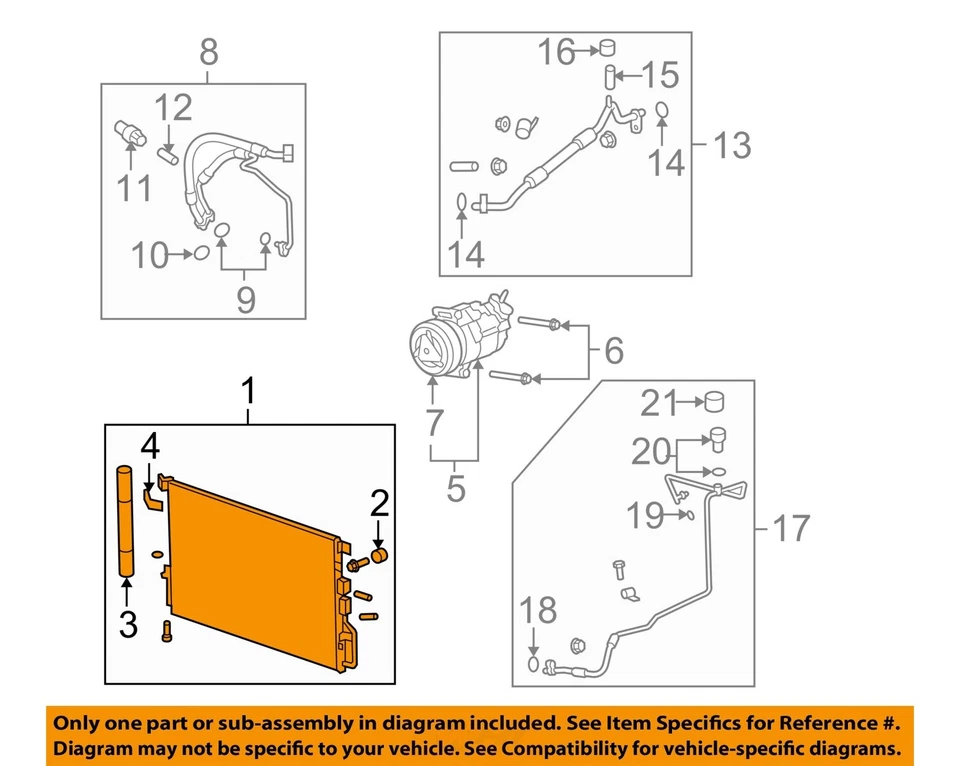Used A/C Condenser fits: 2012 Chevrolet Equinox Grade A - Image 3 of 4