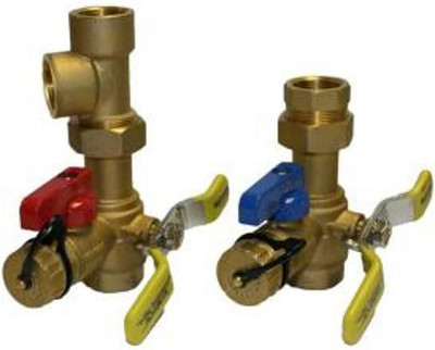 RTG20220AB Webstone Tankless Water Heater Service Valve Kit, Clean Brass