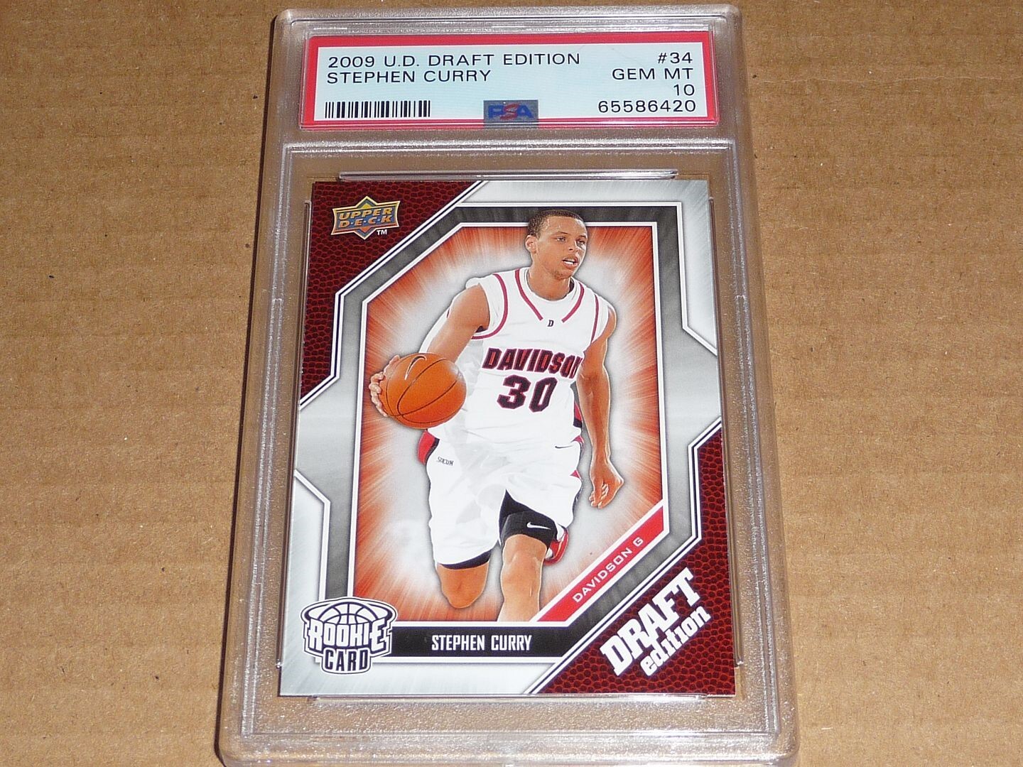 2009/10 Upper Deck DRAFT EDITION STEPHEN CURRY RC/ROOKIE WARRIORS #34 PSA 10 GEM
