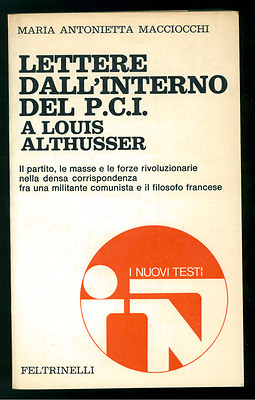 BRIEFE VON INNENRAUM DES P.C.I. A LOUIS ALTHUSSER FELTRINELLI 1969