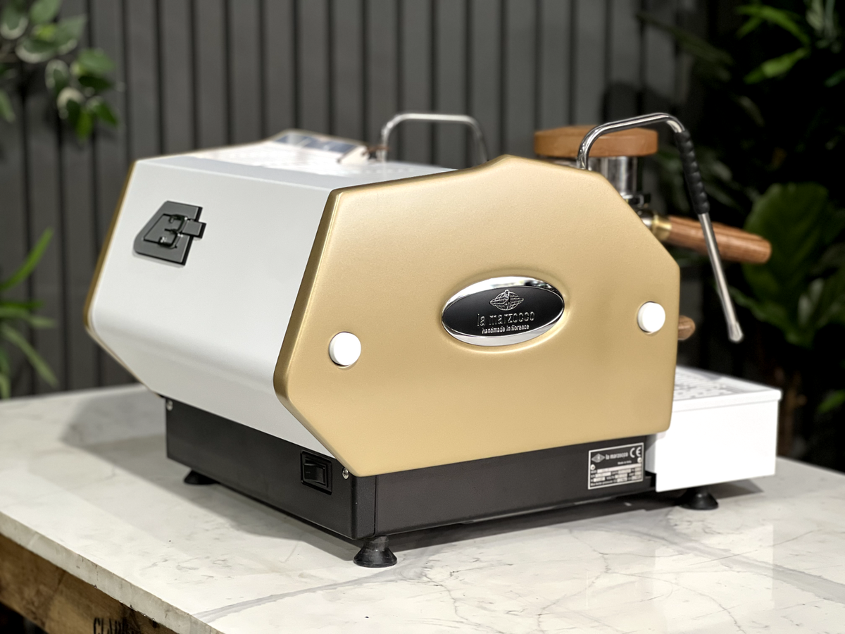 LA MARZOCCO GS3 AV WHITE GOLD & TIMBER 1 GROUP ESPRESSO COFFEE