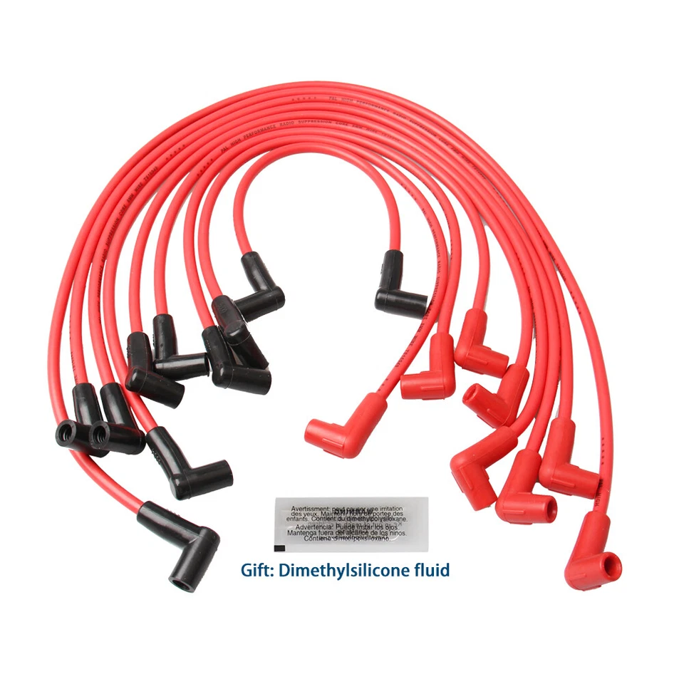 Juego de cables de bujía de 8 mm 4048 para Chevy 350/400 SBC Buick Pontiac 5,0 L/5,7 L/6,6 L Foto 4 de 4