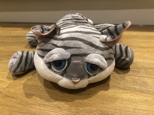Russ PEPPER Grey Stripe Tabby Plush Soft Toy Cat Blue Eyes 14" - Picture 4 of 6