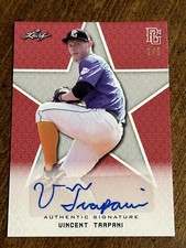 VINCENT TRAPANI 2020 LEAF PERFECT GAME RED AUTOGRAPH #3/5 ARKANSAS UIC