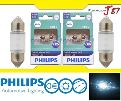Philips Ultinon LED Festoon 578 White 6000K Two Bulbs Map License Dome Trunk