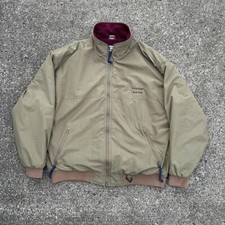 Vintage 90s POLYGRAM RECORDS Zip Up Upstream Jacket Promotional Brown XL