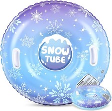 Soulchen 1 Pack Inflatable Snow Tube 36" Snow Sled for Kids Heavy Duty Thickened