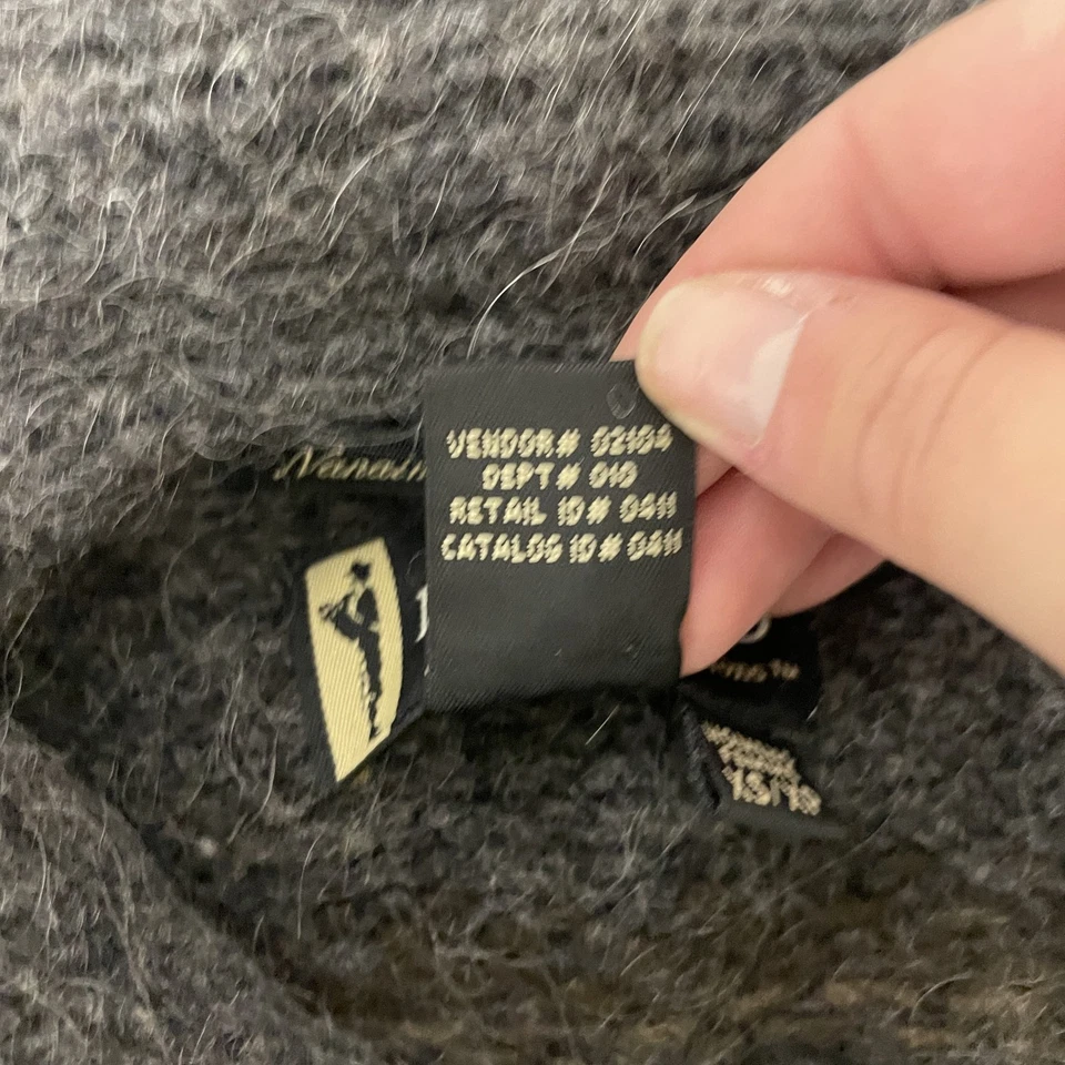 Suéter Eddie Bauer Mujer XS Marrón Nanaimo Tejido a Mano Cárdigan Lana Mohair De Colección Foto 4 de 4