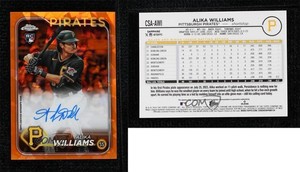 2024 Topps Chrome Sapphire Edition Orange /25 Alika Williams Rookie Auto RC