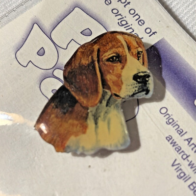 Beagle Lapel Hat Collector Pin Pals by Virgil Beck Original Art