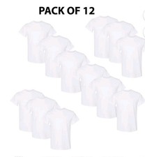 Gildan Men's Crew Neck T-Shirts, 12-Pack, White Tees, Heavy Cotton Size Xl
