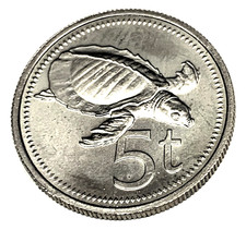C9887 PAPOUASIE NOUVELLE GUINÉE PIÈCE, CINQ TOEA 1977