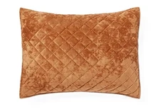 Threshold Camel Brown Diamond Stitch Velvet Standard Pillow Sham 20" x 26"