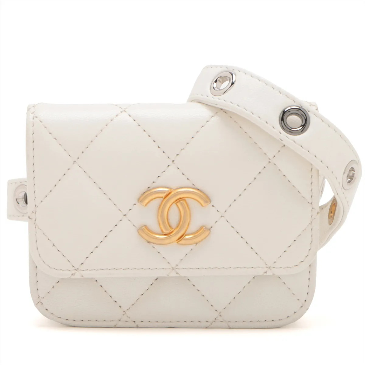 Leather Chanel Belt Bag White Chanel Mini Mini Matelasse
