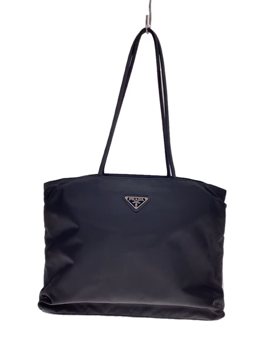 PRADA Black Leather Tote Bag for Women