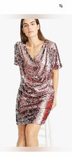 J. Crew Magenta Pink and Silver Sequin Dress NEW