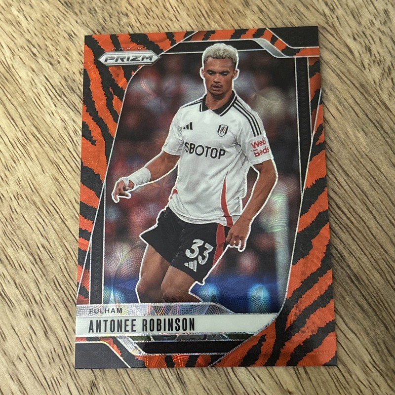 2024-25 Panini Prizm EPL Antonee Robinson Tiger Stripe Choice Prizm SP 🇺🇸 PWE