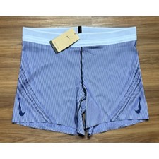 Nike Dri-FIT Aeroswift ADV Womens Running Tights Blue Striped FN3271-057 Sz XL
