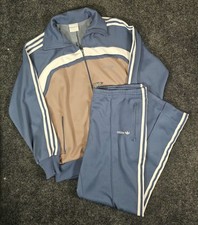 Vintage Adidas Track Suit Set Size Mens Large Made In USA 70s 80s Jacket Pants