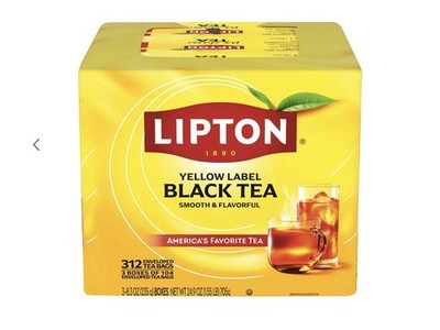 Lipton Yellow Label Black Tea & Infusion Bagged 312 Tea Bags 705g Pantry