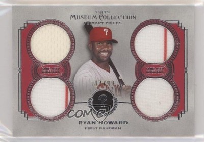 2013 Topps Museum Collection Primary Pieces Quad Relics 17/99 Ryan Howard e6p