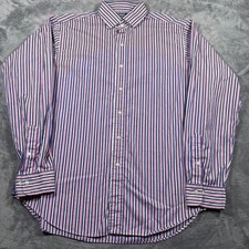 Polo Ralph Lauren Dress Shirt Mens 17 XL Multicolor Striped Regent Classic Fit