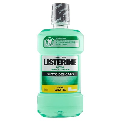 Listerine Difesa Denti e Gengive Gusto Delicato Menta Fresca 600 ml