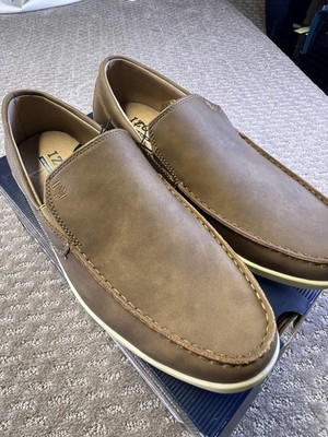 IZOD Shoes Mens Size 11 Tan Seapoint Slip On Loafers Memory Foam Comfort